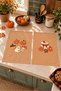 Autumn Cookies: 2-Piece Kitchen Towel Set with Digitally Printed Design Featuring Cookies and Peaches in a Jar, 35x55