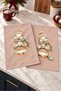 Cozy Duck Duck and Scarf Pattern, Powder Beige, New Year's Digital Print, 2-Piece Kitchen Towel Set, 35x55 - 7