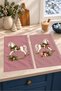 Rose Rocking Horse: Powder Pink Patterned Digitally Printed 2-Piece Kitchen Towel Set, 35x55 - 3