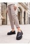 D26KA 870 Black Genuine Leather Moccasin Women's Shoes - 4