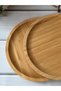 Bamboo Penne Round Serving Plates, Set of 6, 25 cm - 2