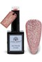 Black Elite Gel Nail Polish 121 Rose Dawn Glitter (Dusty Rose), 15ml - Soak Off UV LED Gel Polish, Long-Lasting High Gloss Colour for Salon and Home Manicure