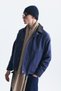 Boxy Fit Contrast Collar Coat - 3