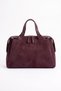 1206 Burgundy Suede Women's Shoulder Bag