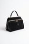 VINCE Black Suede Genuine Leather Women's Shoulder Bag - 5