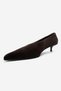 VELOUR Brown Suede Genuine Leather Women's Low-Heel Heeled Shoes - 8