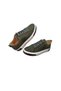 MEN'S LACE-UP LEATHER NUBUCK KHAKI CASUAL SHOE WITH LEATHER LINING AND STITCHED RUBBER SOLE - 2
