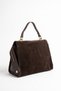 VINCE Brown Suede Genuine Leather Women's Shoulder Bag - 3
