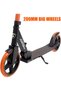 L6-200 Big Wheel Kick Scooter for Kids & Teens, 200mm PU Wheels, 3-Position Adjustable Handlebar, Easy Folding, 100 kg – ORANGE - 2
