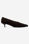VELOUR Brown Suede Genuine Leather Women's Low-Heel Heeled Shoes - 5