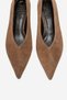 VELOUR Earth-Tone Suede Genuine Leather Women's Low-Heel Heeled Shoes - 4