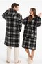 MBEY Black Checked Wellsoft Wearable Blanket with Hood - Unisex Cozy TV Blanket, 1 PIECE - ONE SIZE - 4