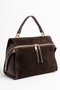 VINCE Brown Suede Genuine Leather Women's Shoulder Bag