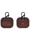 AirPods 4th Generation Case Leather Case, Compatible with AirPods 4 Gen (2024) (USB-C), Compatible with MagSafe, Drop Protection Cover with Lanyard, Orbit Hybrid Case, Brown - 2