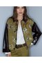 Premium Trend Embroidered Leather Jacket with Suede Details