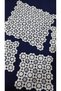 32 x 32, 1 piece; 18 x 18, 3 pieces; crocheted from Cotton yarn, lightweight, with some stains - 3