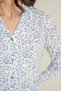 Women's light pink shirt collar long sleeve pajama set, 50% cotton 50% modal
