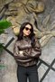 Soft Faux Leather Bomber Jacket with Lace Hem SUN647 - 2