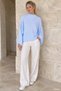 WOMEN'S BATWING SLEEVE MOCK NECK KNIT BLOUSE - 3