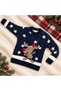 Girls' and boys' winter - christmas - new year - snow-themed knit sweater