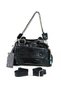 Black Guja Women's Shoulder Bag with 4 Pockets, Long and Short Straps - 2
