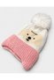Cute Dog-Shaped Winter Beanie with Fur-Lined Design, Pom-Poms, and Ear Flaps for Girls/Boys (Ages 1–3) - 3