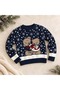 Girls' and boys' winter - christmas - new year - snow-themed knit sweater - 3
