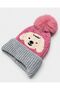 Cute Dog-Shaped Winter Beanie with Fur-Lined Design, Pom-Poms, and Ear Flaps for Girls/Boys (Ages 1–3) - 2
