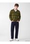 Men's Striped Sweater with a Turned-Down Collar, Featuring the RMZ Apparel Difference - 3