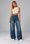 Back Belt Buckle Wide Leg Baggy - 2