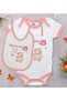 BK Kids "My Uncle Loves Me the Most" Design Pink Baby Bodysuit and Bib Gift Set en123497