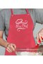 مريلة مطبخ حمراء بتصميم احترافي، مريلة مطبخ، مريلة مطبخ، هدية منزلية، ظهر