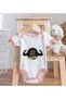 BK Kids "My Uncle Takes Care of Everything" Design Pink Baby Bodysuit and Bib Gift Set-1, 3–6 Months - 5