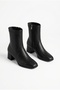 Halle Women's Black Stretch 5 cm Short-Heeled Stretch Boots