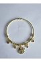 Gold-Toned Rice-Shaped YSX Stone-Inlaid Eye-Shaped Charm Bracelet