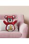 Red Teddy Bear Print Pillow with Cute Animal Designs - 1 - 2