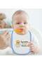 BK Kids Blue Baby Bib with "Auntie's Little Bird" Design en121194 - 2