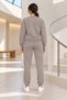 Women's 3-Ply Sweatsuit Set with Crew Neck and Fleece-Lined Insulation - 4
