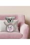 Cute Panda-Teddy Bear Print Cream-Colored Pillow - 1 - 2