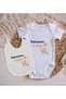 BK Kids "Daddy's Little Lion" Design Baby Bodysuit and Bib Gift Set - Model 1, 6–9 Months - 2