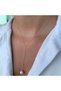 18kt Gold Necklace with 9mm Cultured White Pearl N1YP39_ - 2