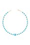 18Kt Gold Blue Turquoise Eye Necklace N1YK112