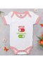 BK Kids Off Designer Pink Baby Bodysuit-1, 0–3 Months