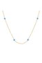 , Necklace, 4 Eye Stones, Elegant Modern Design