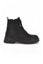 Stylish Women's Lace-Up Boots with Black Emerald Laces, Zipper, and Rubber Soles 354246