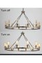 Large 12-Light Wagon Wheel Chandelier, Vintage Rustic Farmhouse Metal Ceiling Pendant Lamp - 4