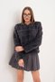 Navy Waterway Fur-Trimmed Coat - 7