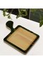 Square-Shaped Natural Wood Serving and Presentation Plate with Marble Design, Model 4 - 3