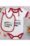 BK Kids "Afkurma" Design Red Baby Bodysuit and Bib Gift Set-1