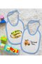 BK Kids "Auntie" Design Blue Baby Bib Set of 2-2 - 2